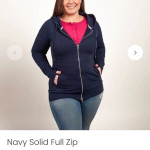 Classic Navy Full-Zip Hoodie